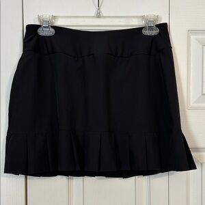 TEE TIME Small Black Pleated Skort Golf Tennis Athleisure Workout Bike Shorts